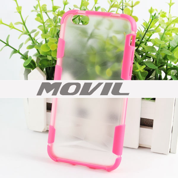 NP-1910 doble color TPU transparente funda para iPhone  6-12